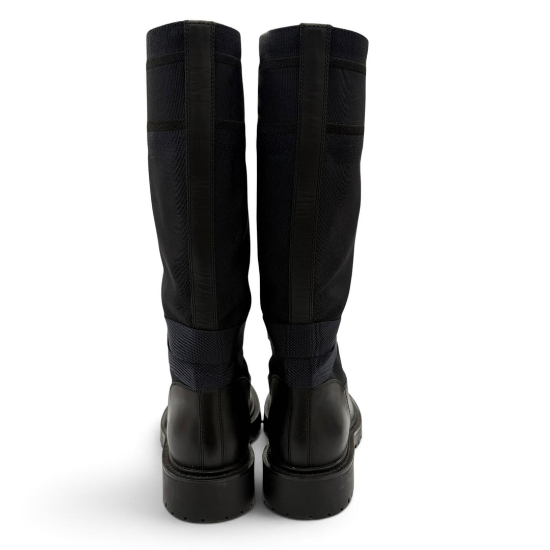 Pristine Christian Dior Knee-high boots D-MAJOR With logo Dark navy Women 36.5