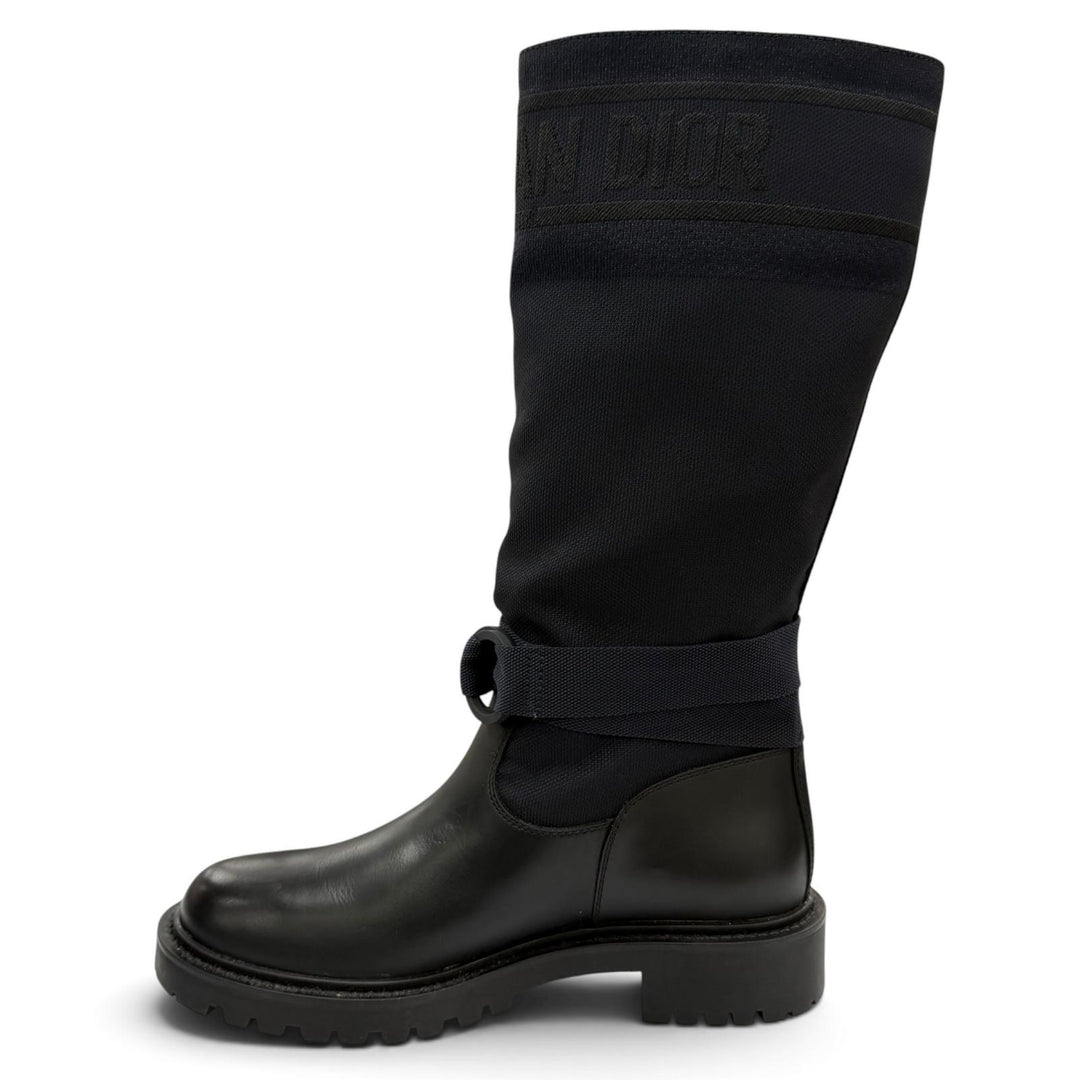 Pristine Christian Dior Knee-high boots D-MAJOR With logo Dark navy Women 36.5