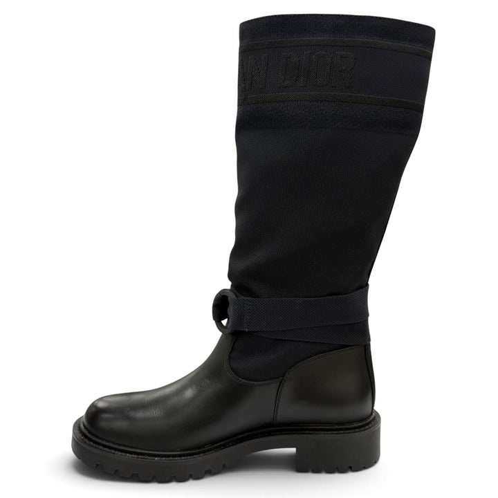 Pristine Christian Dior Knee-high boots D-MAJOR With logo Dark navy Women 36.5
