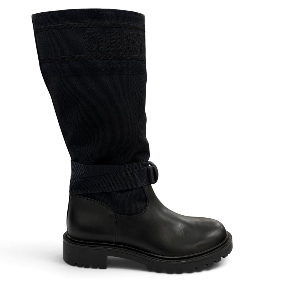 Pristine Christian Dior Knee-high boots D-MAJOR With logo Dark navy Women 36.5
