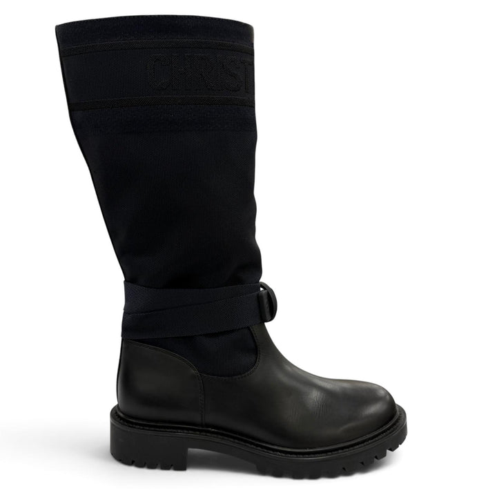 Pristine Christian Dior Knee-high boots D-MAJOR With logo Dark navy Women 36.5