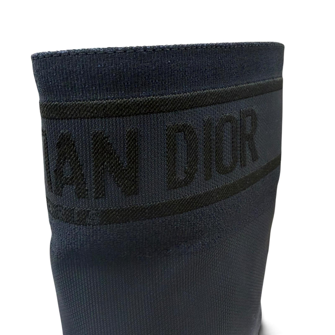 Pristine Christian Dior Knee-high boots D-MAJOR With logo Dark navy Women 36.5