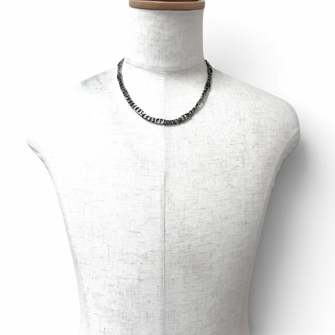 Very Good DIOR Necklace CD Icon Chain Silver mens