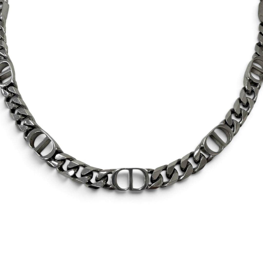 Very Good DIOR Necklace CD Icon Chain Silver mens