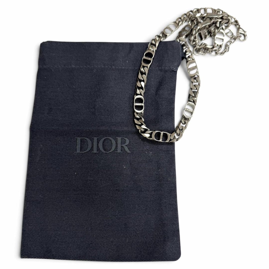 Very Good DIOR Necklace CD Icon Chain Silver mens