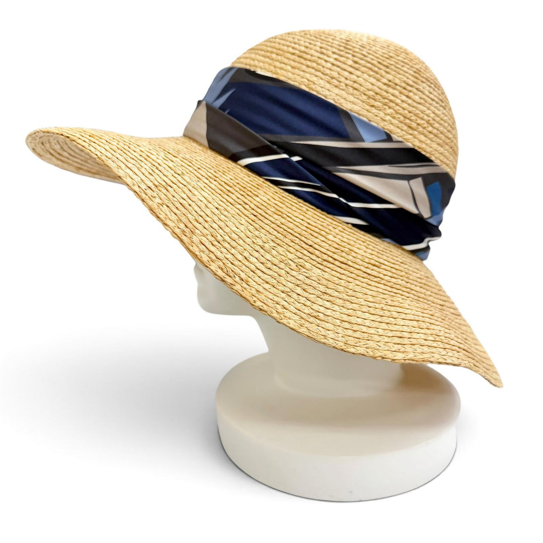 Excellent HERMES hat SEA SURF AMD FUN Straw hat straw hat natural Raffia 57 2992