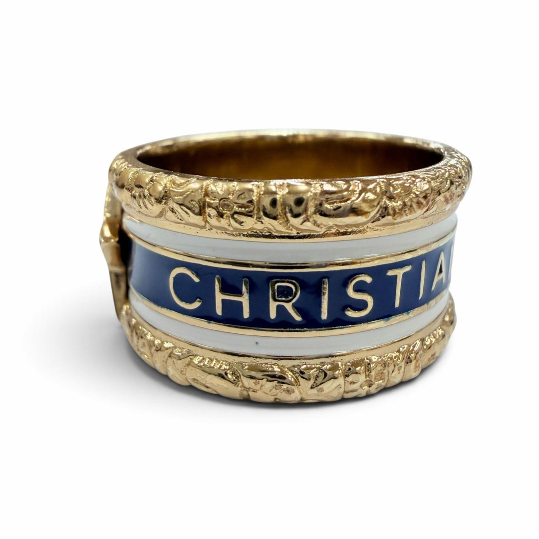 Great DIOR Ring ring Star logo accessories gold metal Women S
