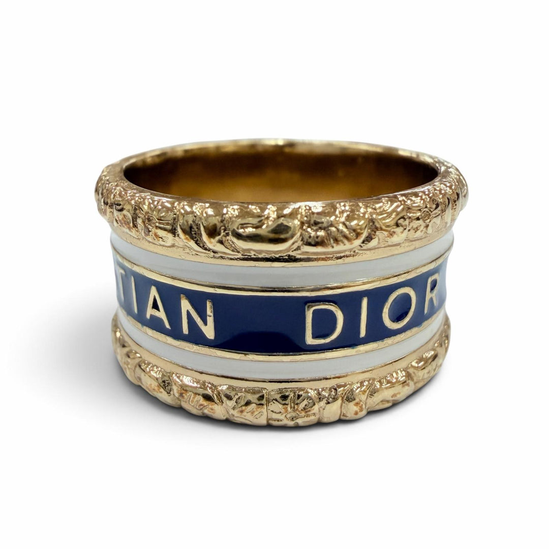 Great DIOR Ring ring Star logo accessories gold metal Women S