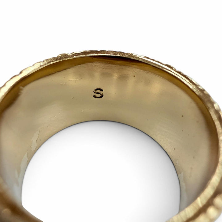 Great DIOR Ring ring Star logo accessories gold metal Women S