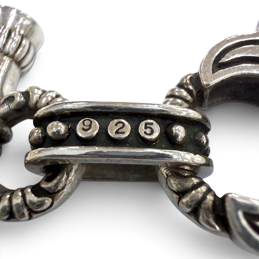 Great Justin Davis bracelet BIG FDL M crown Silver 925 mens