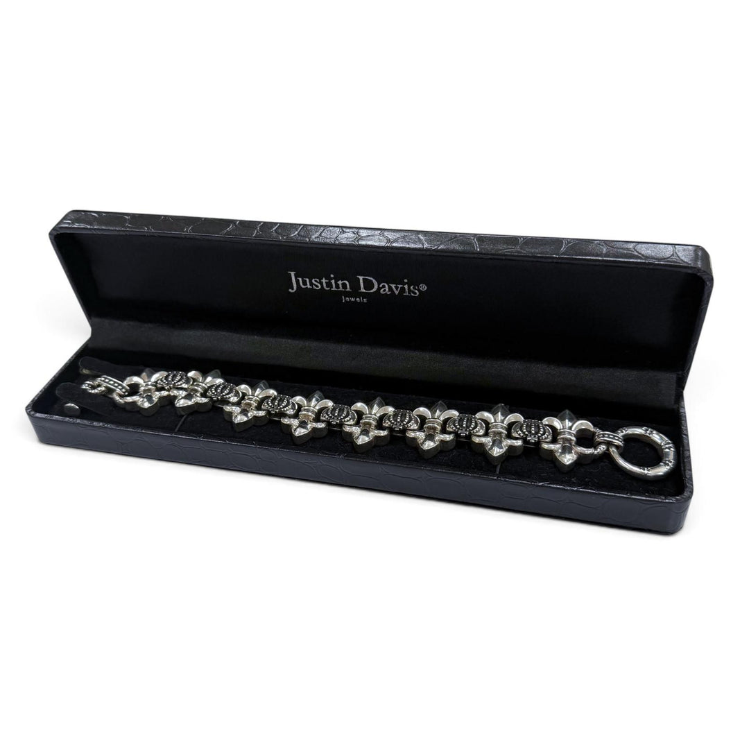 Great Justin Davis bracelet BIG FDL M crown Silver 925 mens