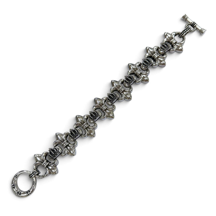 Great Justin Davis bracelet BIG FDL M crown Silver 925 mens