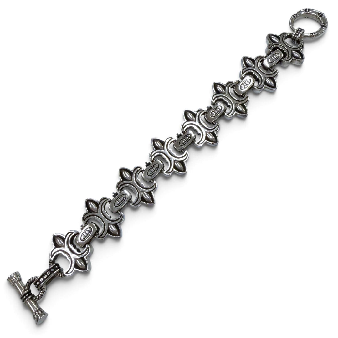 Great Justin Davis bracelet BIG FDL M crown Silver 925 mens