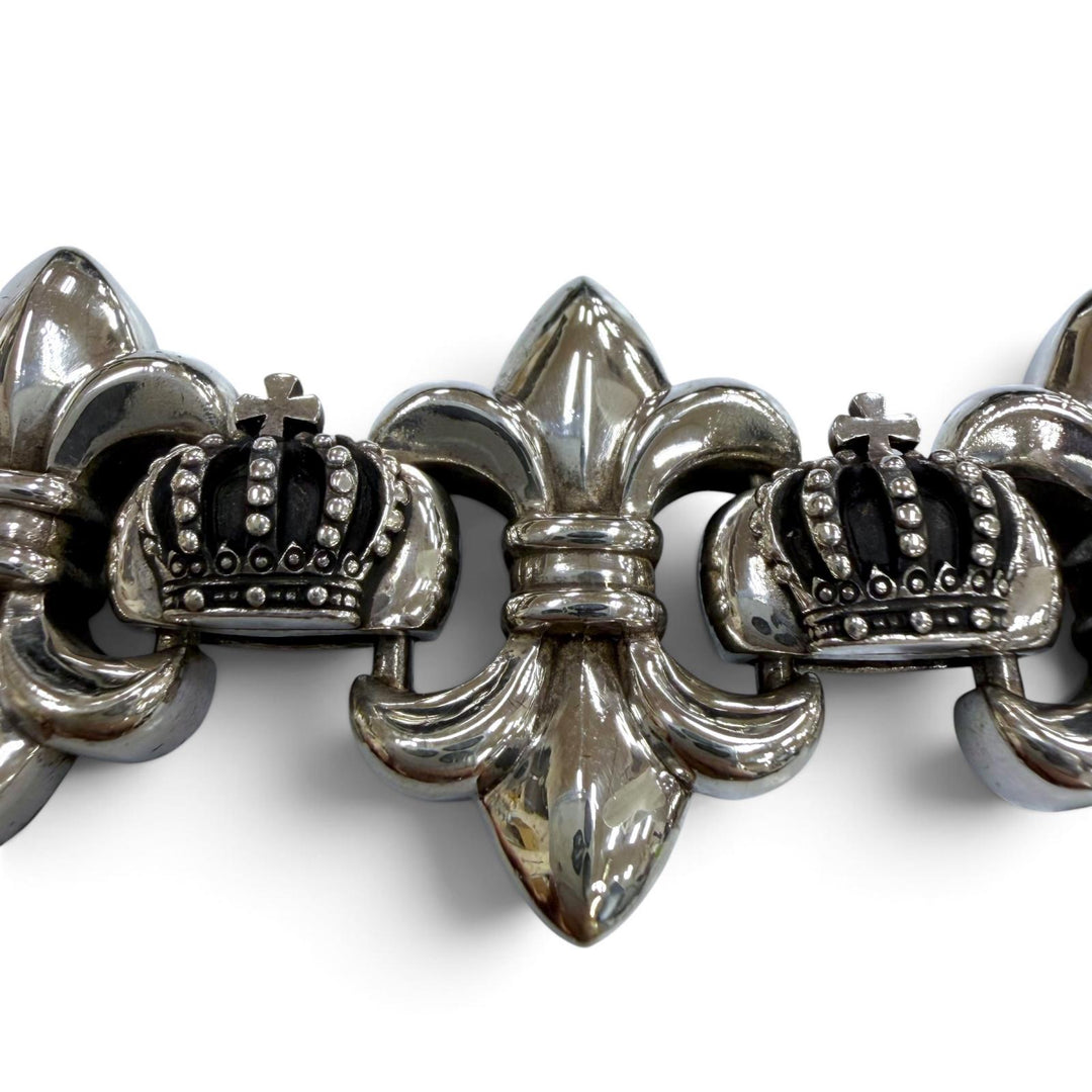 Great Justin Davis bracelet BIG FDL M crown Silver 925 mens