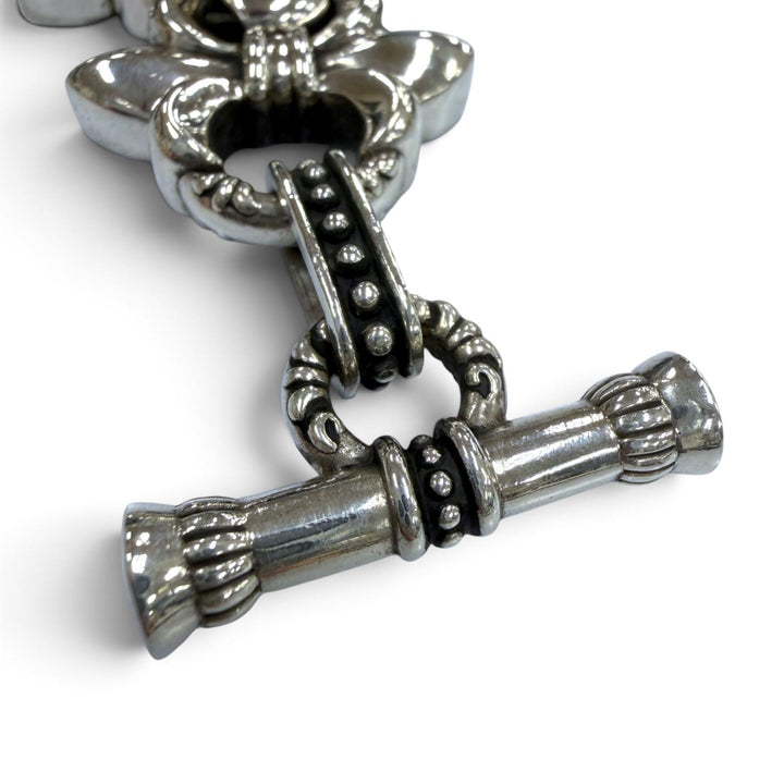 Great Justin Davis bracelet BIG FDL M crown Silver 925 mens