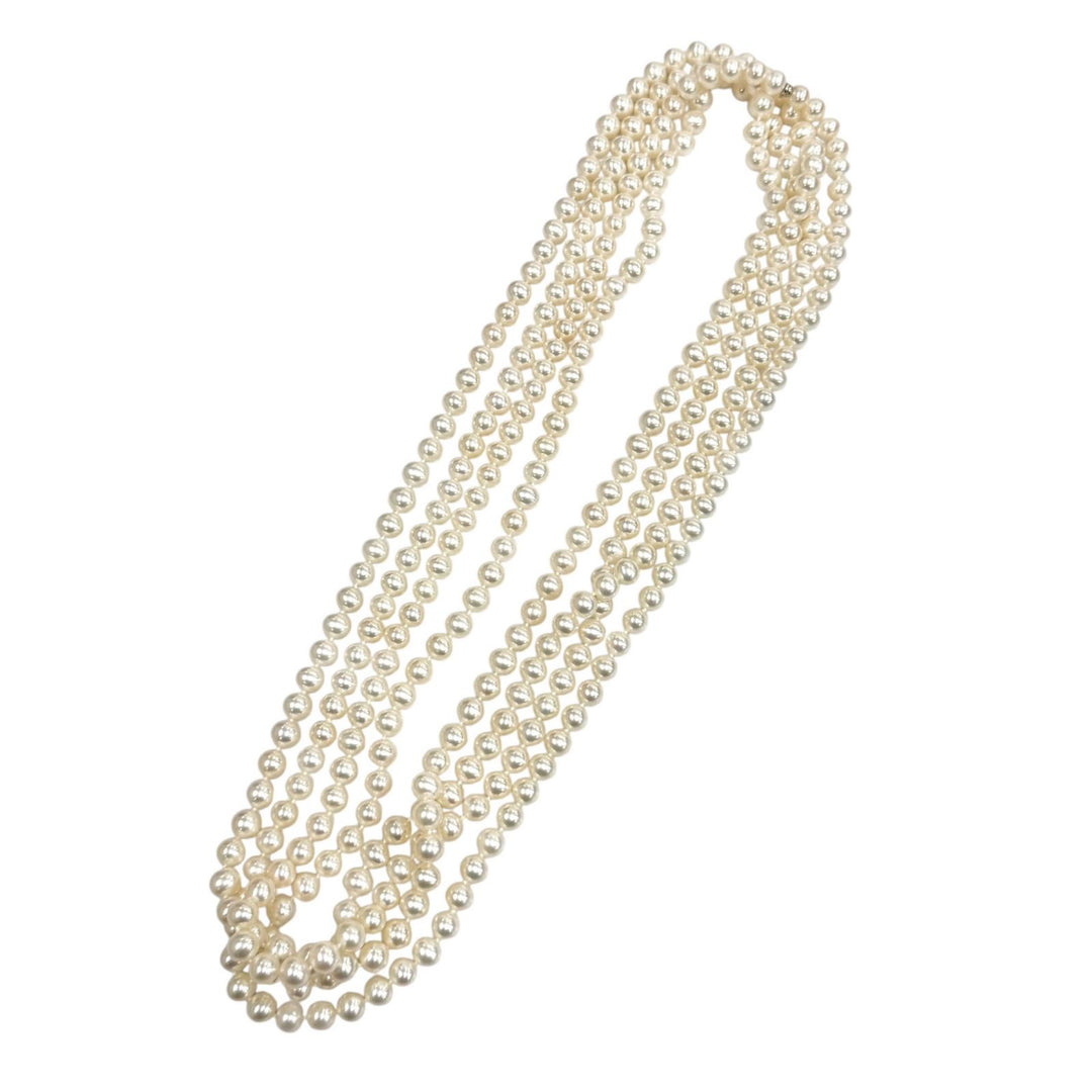 Excellent TIFFANY&Co. Necklace long pearl White system Pearl Women