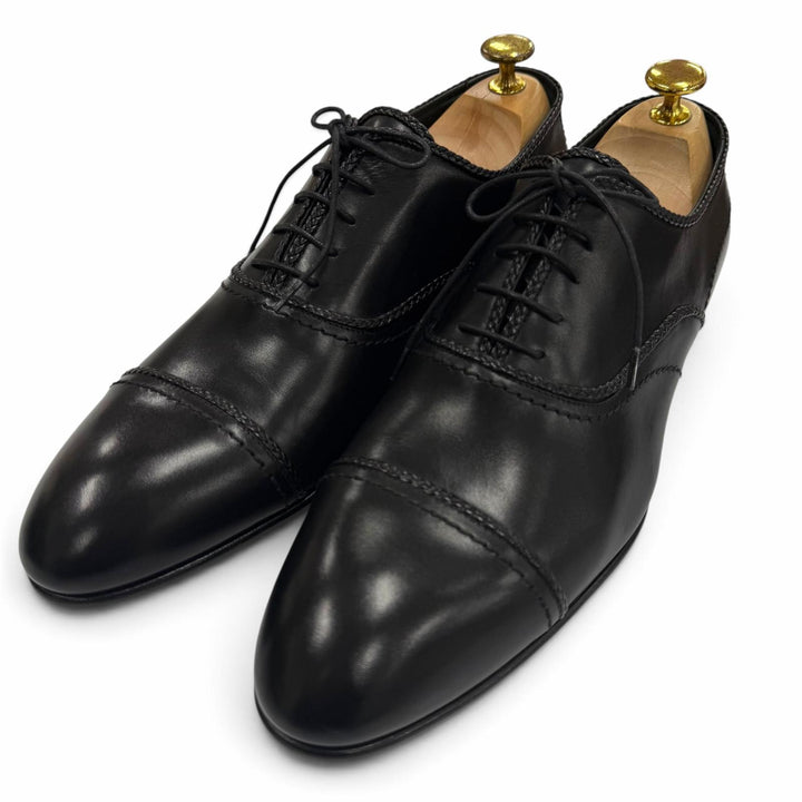 Pristine LOUIS VUITTON Leather shoes Straight tip, lace-up, inner wing black 7