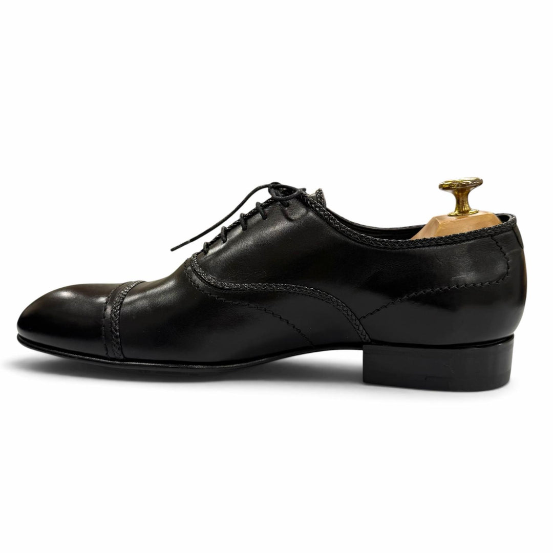 Pristine LOUIS VUITTON Leather shoes Straight tip, lace-up, inner wing black 7