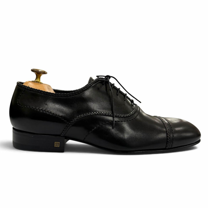 Pristine LOUIS VUITTON Leather shoes Straight tip, lace-up, inner wing black 7