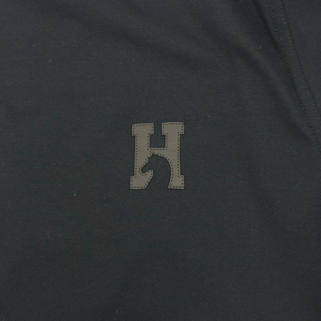 Excellent HERMES Short sleeve T-shirt Ashval Crewneck black cotton L H657800HA
