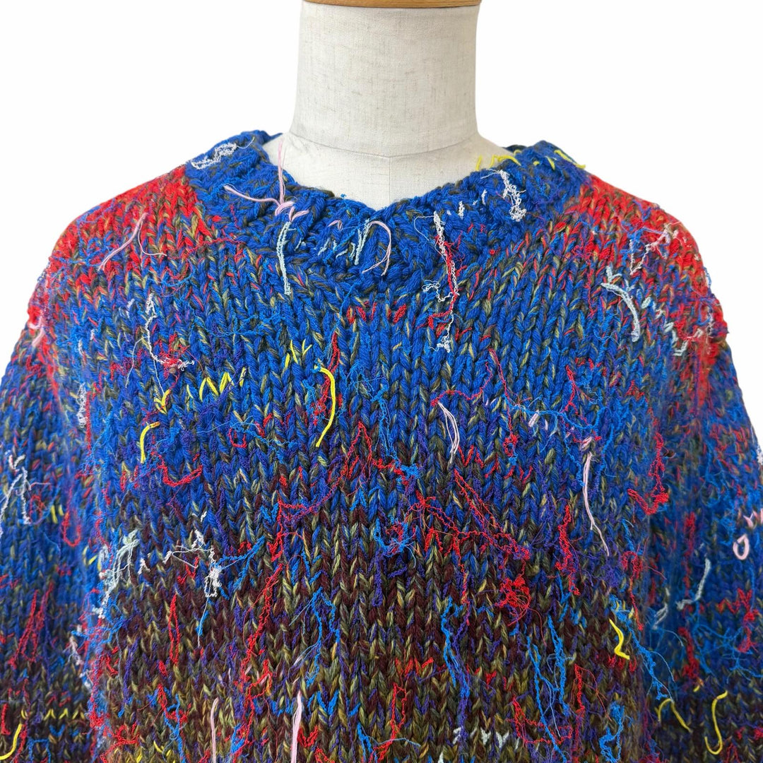 Excellent Maison Margiela 10 knit Handmade Knit Sweater multicolor wool mens