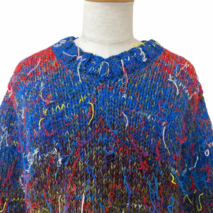 Excellent Maison Margiela 10 knit Handmade Knit Sweater multicolor wool mens