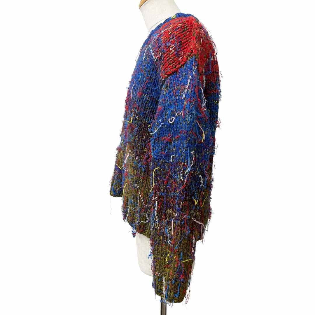 Excellent Maison Margiela 10 knit Handmade Knit Sweater multicolor wool mens