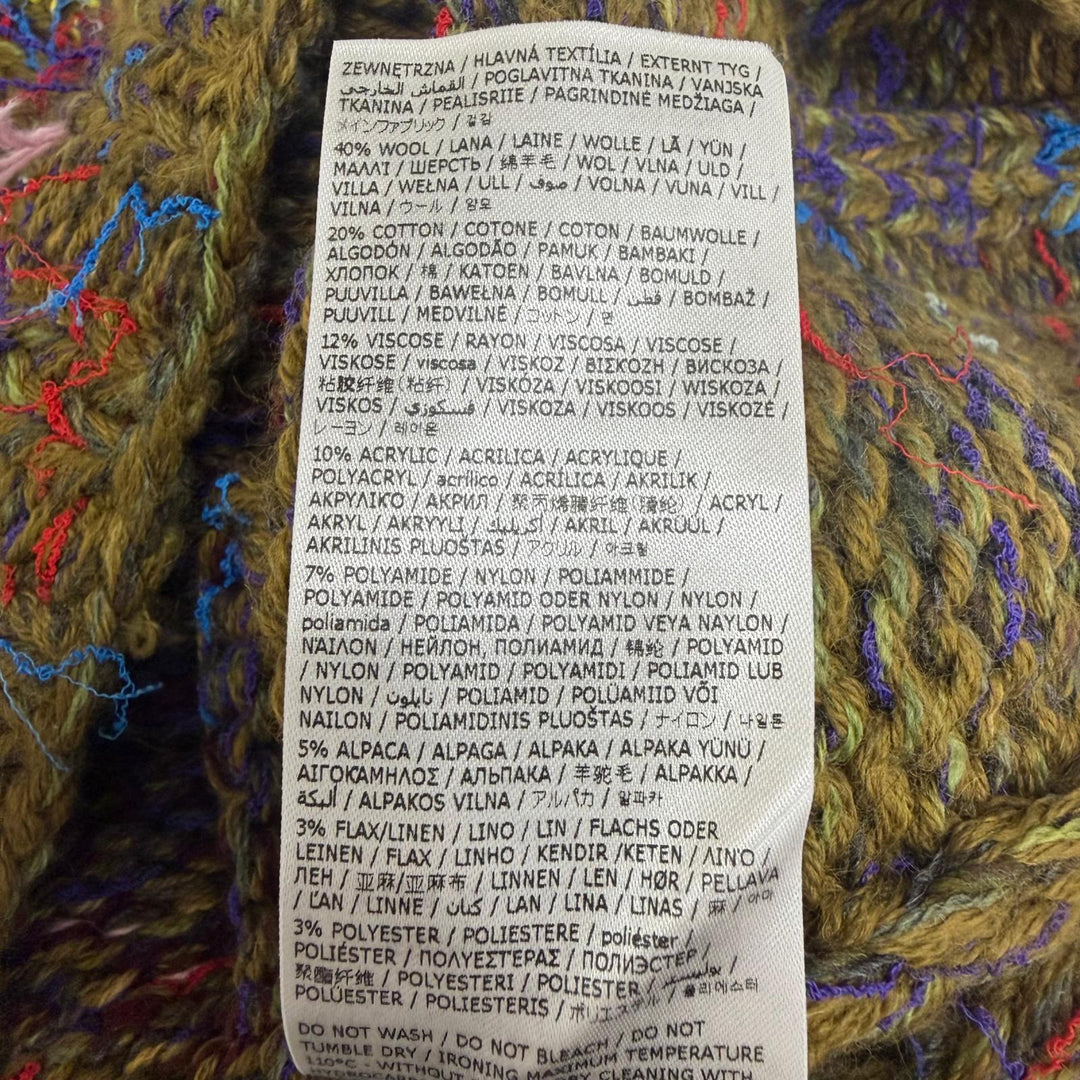 Excellent Maison Margiela 10 knit Handmade Knit Sweater multicolor wool mens