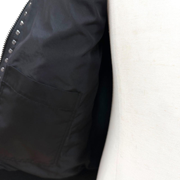 Great VALENTINO Bomber jacket black Nylon mens 46 MV3CI1602KP
