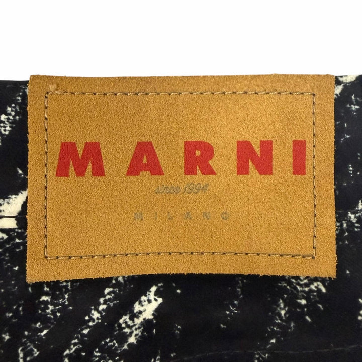 Excellent MARNI Pants Crayon Flocked Velvet Straight Pants brushed fabric black