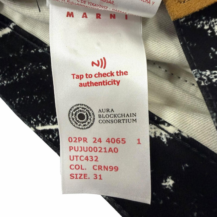 Excellent MARNI Pants Crayon Flocked Velvet Straight Pants brushed fabric black