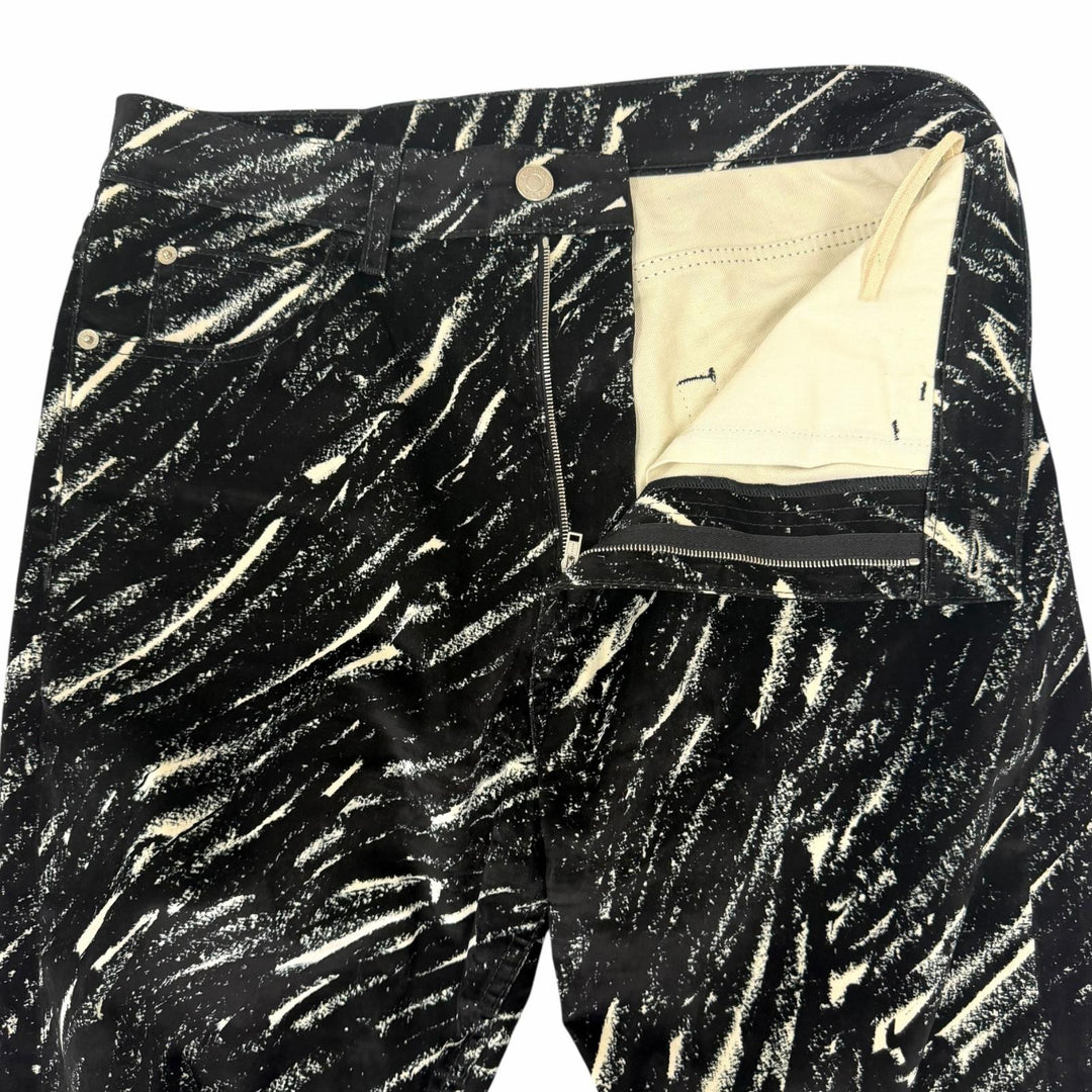 Excellent MARNI Pants Crayon Flocked Velvet Straight Pants brushed fabric black
