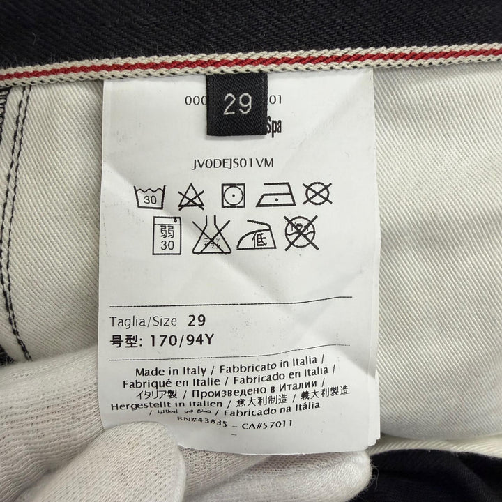 Discounted Great VALENTINO Denim pants Rockstud button fly black cotton mens 29 JV0DEJS01VM