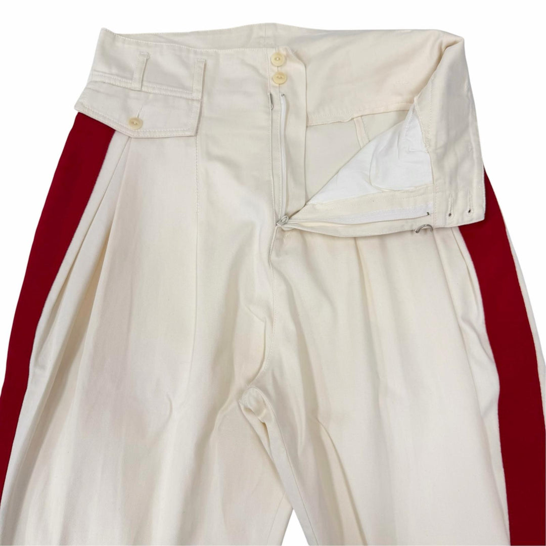 Discounted Great Maison Margiela 10 Pants Side-stripe chino pants Ivory cotton