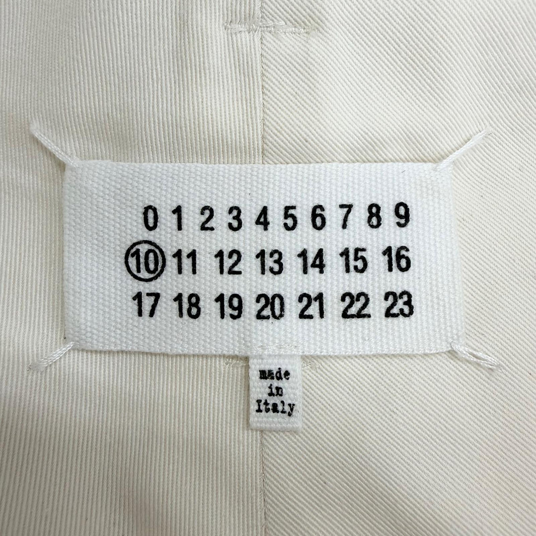 Discounted Great Maison Margiela 10 Pants Side-stripe chino pants Ivory cotton