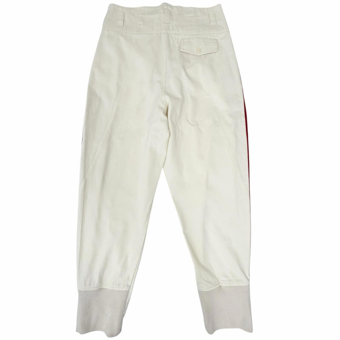 Discounted Great Maison Margiela 10 Pants Side-stripe chino pants Ivory cotton