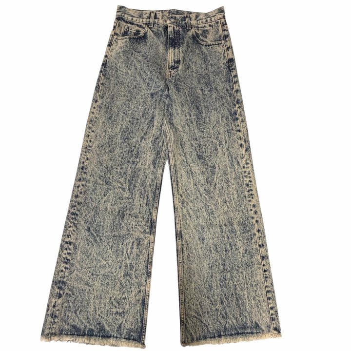 Excellent MARNI Denim pants MARBLE DYED DENIM Cut-off bootcut Indigo blue
