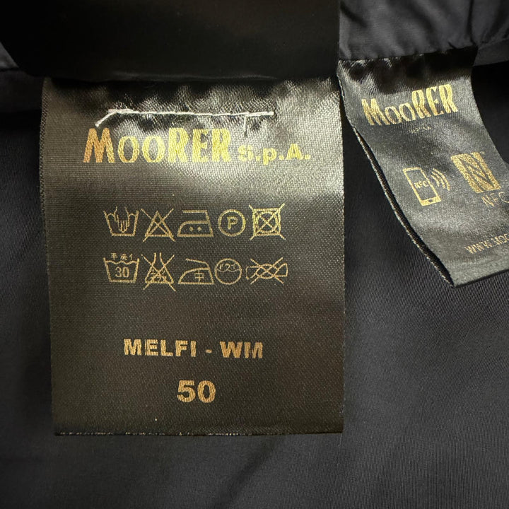 Excellent MOORER trench coat MELFI-WM Logo button Navy cotton mens 50