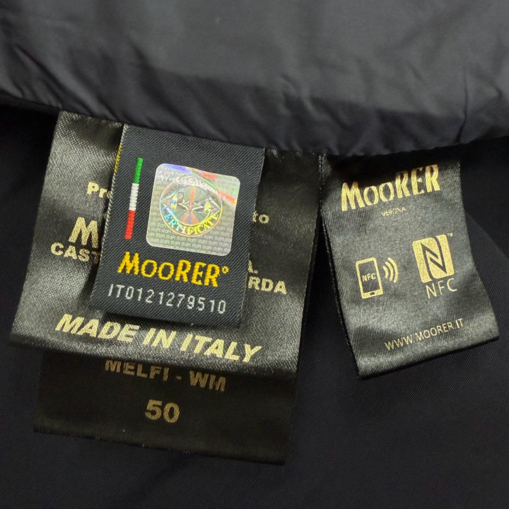 Excellent MOORER trench coat MELFI-WM Logo button Navy cotton mens 50