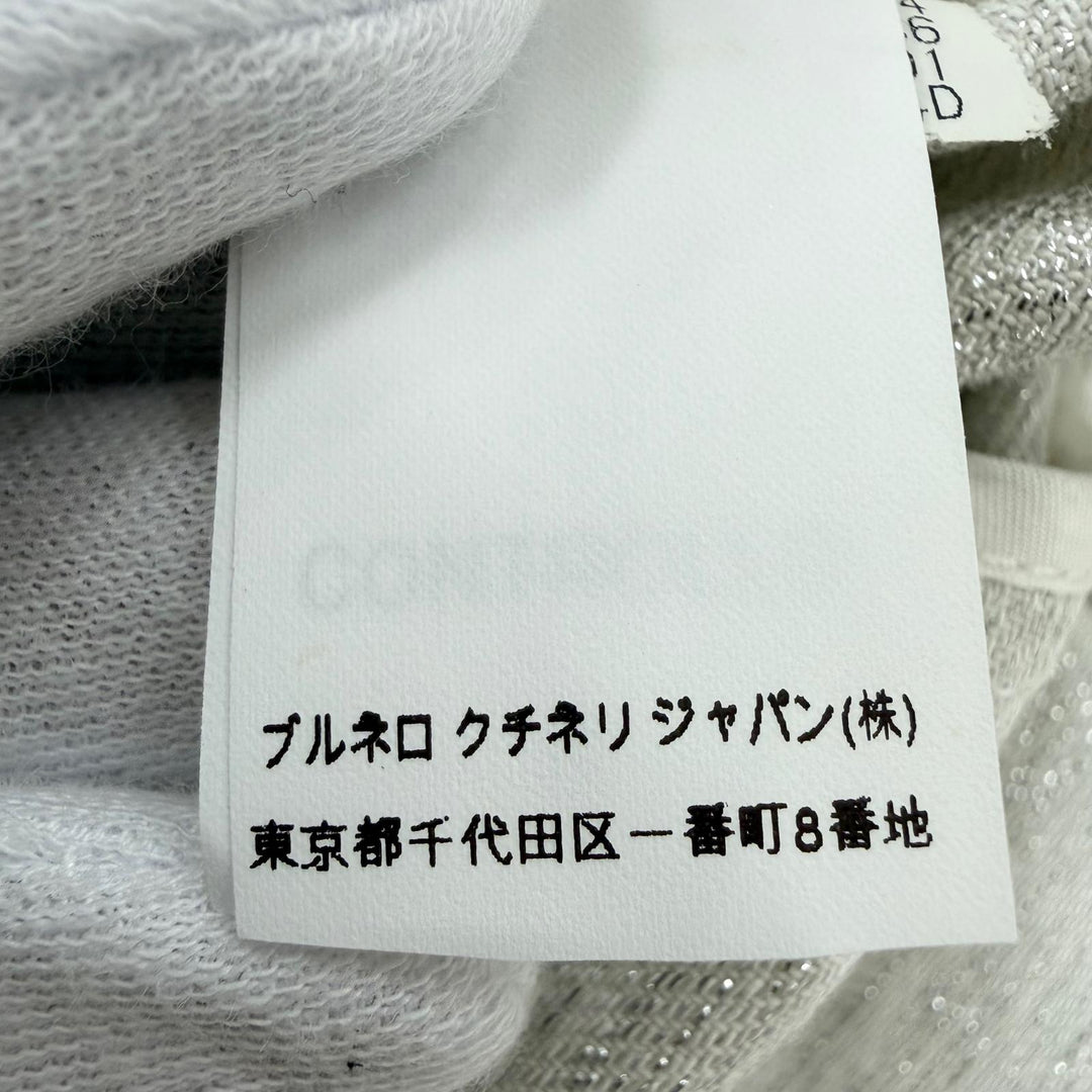 Excellent Brunello Cucinelli Double-breasted jacket with scarf trim. White 40