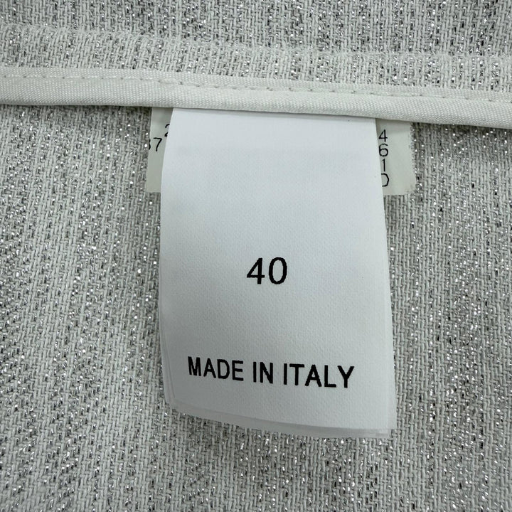 Excellent Brunello Cucinelli Double-breasted jacket with scarf trim. White 40