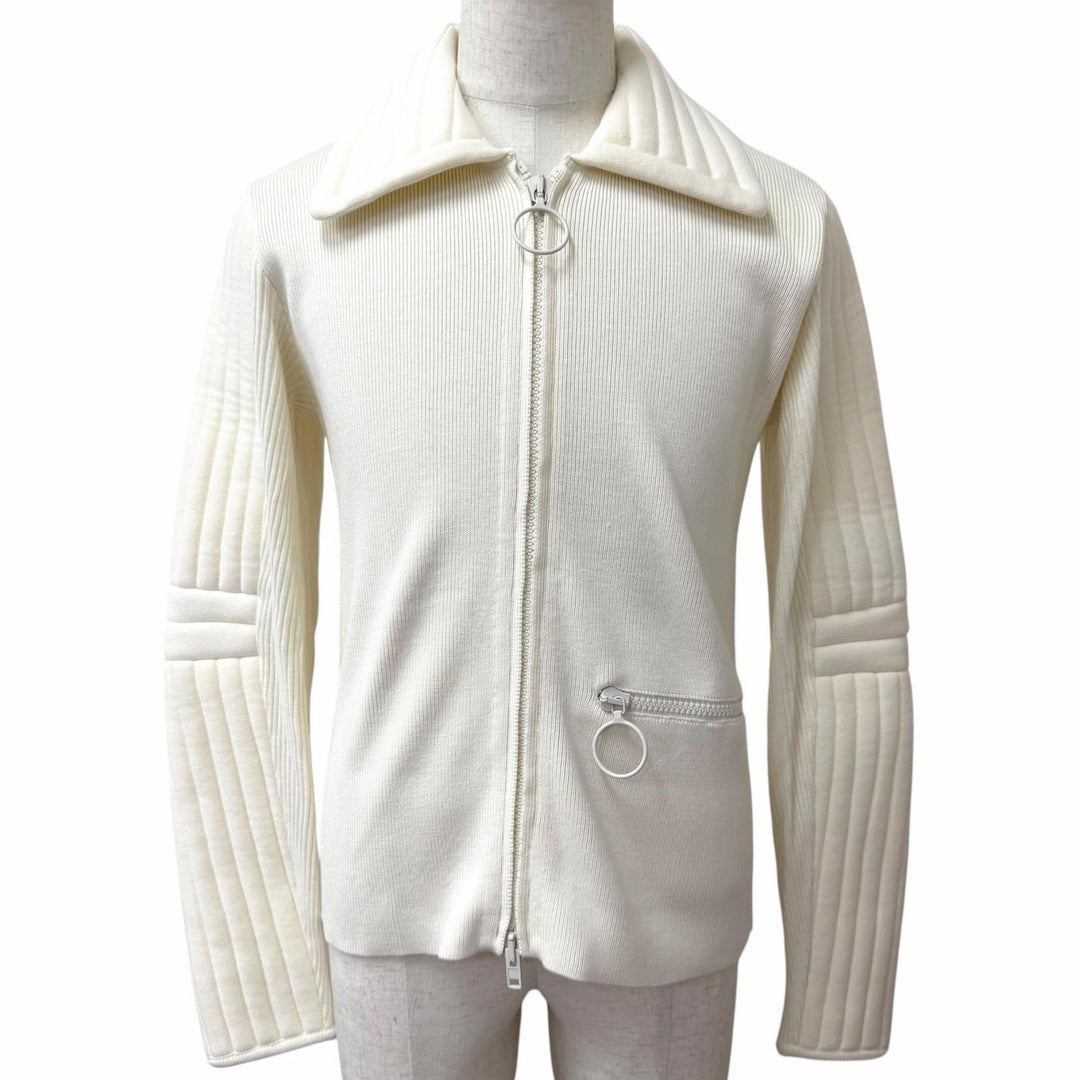 Excellent Maison Margiela 10 Jacket Padded knit Ivory hair mens M S30HB0033
