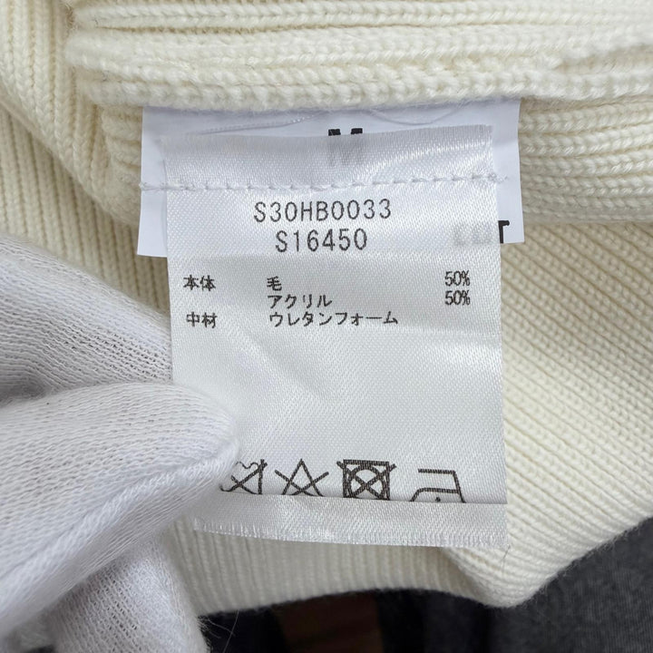 Excellent Maison Margiela 10 Jacket Padded knit Ivory hair mens M S30HB0033