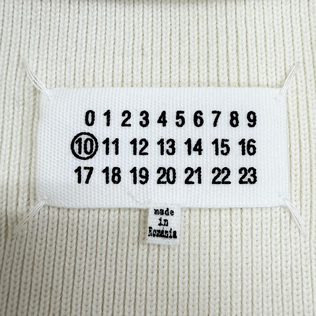 Excellent Maison Margiela 10 Jacket Padded knit Ivory hair mens M S30HB0033