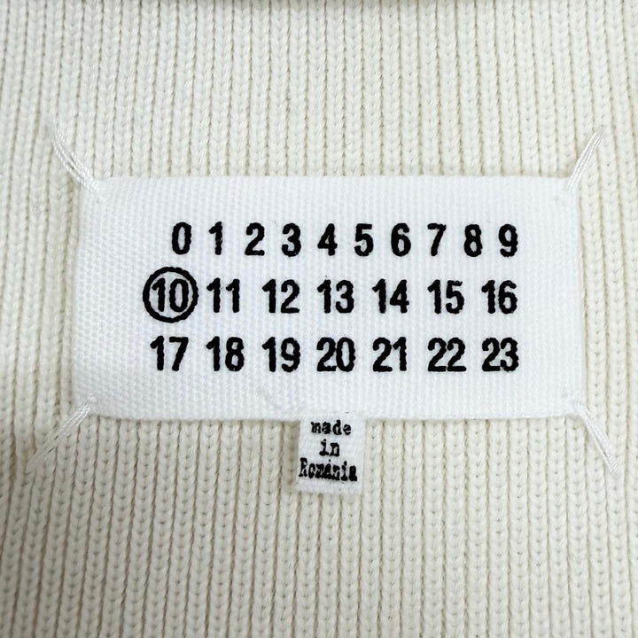 Excellent Maison Margiela 10 Jacket Padded knit Ivory hair mens M S30HB0033