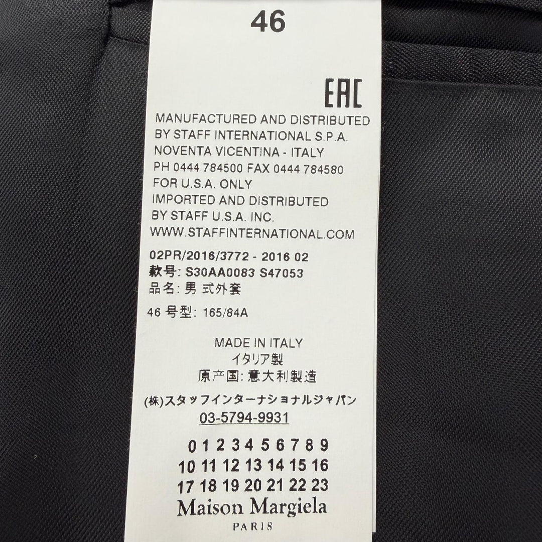Excellent Maison Margiela 14 Chester coat gray wool mens 46 S30AA0083