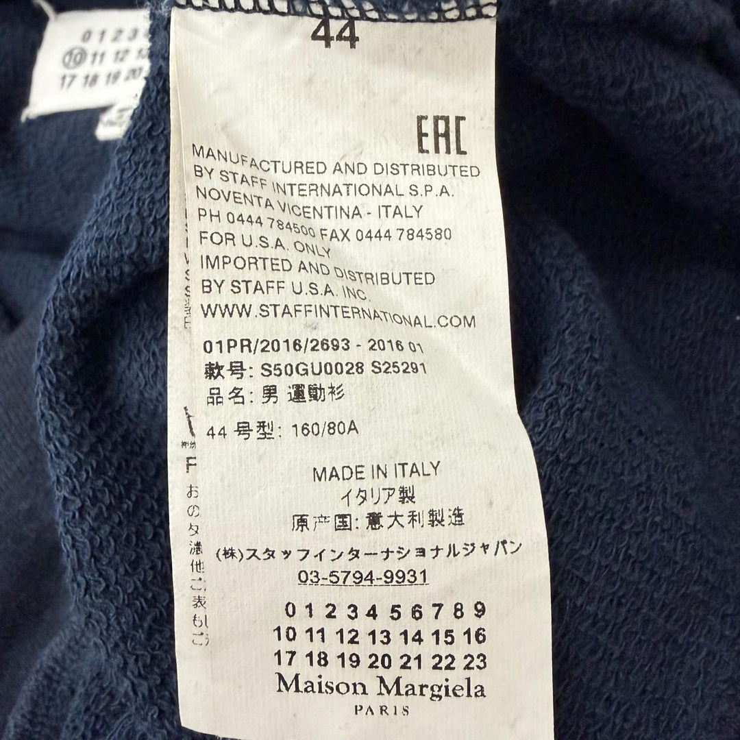 Discounted Great Maison Margiela 10 hoodie Pullover sweatshirt Navy cotton mens 44