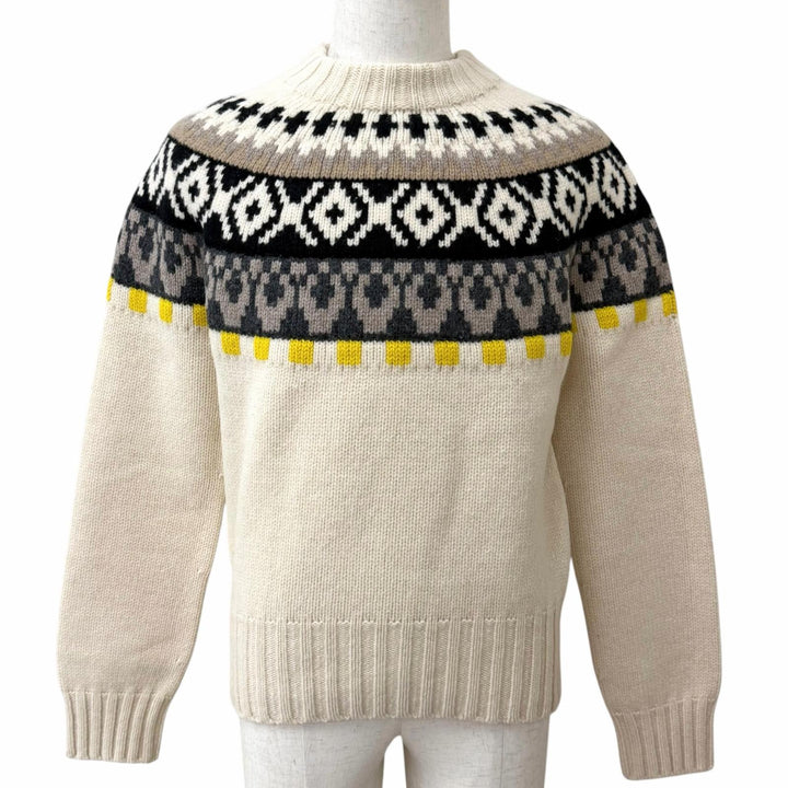 Great Maison Margiela 10 sweater Thick Nordic knit Ivory system wool