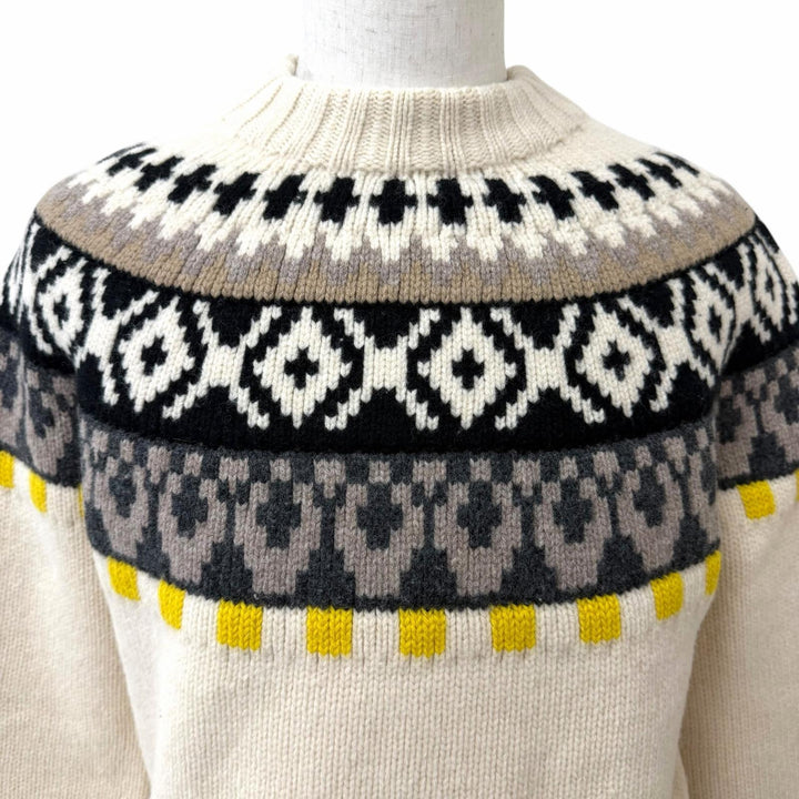 Great Maison Margiela 10 sweater Thick Nordic knit Ivory system wool