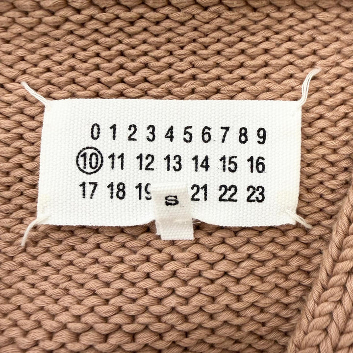 Great Maison Margiela 10 sweater Elbow patches, V-neck, thick fabric Brown